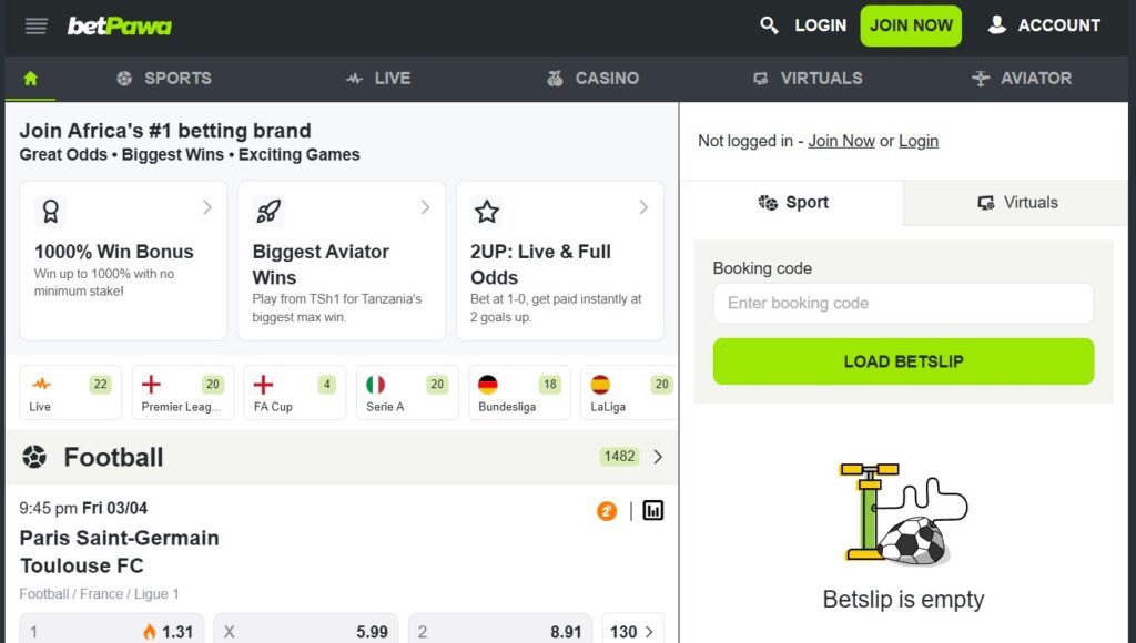 BetPawa Website